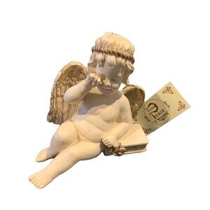Vintage Ganz Cherub Angel Figurine Knowledge 1995 Handcrafted Peace Lying PC300